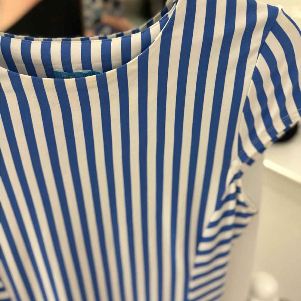 J. McLaughlin Blue and White Striped Dress - Picture 6 of 9